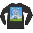 Frutiger Aero Aesthetic Tech Cherry Blossom Fishes Bubbles Unisex Long Sleeve T-Shirt Frutiger Aero Aesthetic Tech Cherry Blossom Fishes Bubbles Unisex Long Sleeve T-Shirt