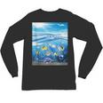 Frutiger Aero Aesthetic Tech Ocean Underwater Fishes Unisex Long Sleeve T-Shirt