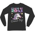 Girls Class Of 2041 Magical Unicorn Graduation Cap Unisex Long Sleeve T-Shirt