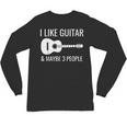 I Like Guitar & Maybe 3 People Music Introvert Guitar Unisex Long Sleeve T-Shirt