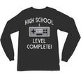 High School Graduation Shirt Level Complete Video Gamer Unisex Long Sleeve T-Shirt