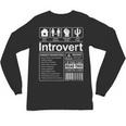 Introvert Label Antisocial Loner Socially Awkward Unisex Long Sleeve T-Shirt Introvert Label Antisocial Loner Socially Awkward Unisex Long Sleeve T-Shirt