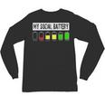 Introvert My Social Battery Low Level Graphic Unisex Long Sleeve T-Shirt