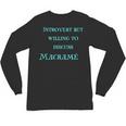 Introvert But Willing To Discuss Macramé Unisex Long Sleeve T-Shirt