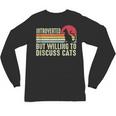Introverted But Willing To Discuss Cats Kitten Pet Lover Unisex Long Sleeve T-Shirt