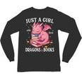 Just A Girl Who Loves Dragons And Books Dragon Reading Lover Unisex Long Sleeve T-Shirt