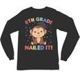 Kids 8th Grade Nailed It Monkey Graduation Unisex Long Sleeve T-Shirt
