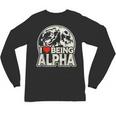 I Love Being Alpha Moonlit Wolf Meme Alpha Introvert Unisex Long Sleeve T-Shirt I Love Being Alpha Moonlit Wolf Meme Alpha Introvert Unisex Long Sleeve T-Shirt