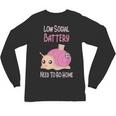 Low Social Battery Cute Snail With House Introvert Cozy Home Unisex Long Sleeve T-Shirt
