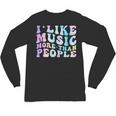 I Like Music More Than People Introvert Musician Retro Unisex Long Sleeve T-Shirt