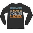 Numismatics Now Minimal Socializing Introvert Vintage Unisex Long Sleeve T-Shirt