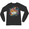 Open Book With Colorful Floral Reading Magic Unisex Long Sleeve T-Shirt