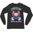 I Paused My Game To Graduate 2024 Gamer Graduation Unisex Long Sleeve T-Shirt
