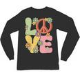 Peace Sign Love Groovy Vibes Costume Nostalgia 1980s Fashion Unisex Long Sleeve T-Shirt