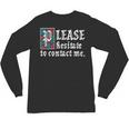 Please Hesitate To Contact Me Introvert Unisex Long Sleeve T-Shirt Please Hesitate To Contact Me Introvert Unisex Long Sleeve T-Shirt