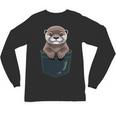 Pocket Otter Lover Introvert Cute Animal Fun Surprise Unisex Long Sleeve T-Shirt Pocket Otter Lover Introvert Cute Animal Fun Surprise Unisex Long Sleeve T-Shirt