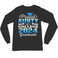 Proud Aunty Of 2024 College Graduate Family 24 Graduation Unisex Long Sleeve T-Shirt
