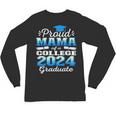 Proud Mama Of 2024 College Graduate Family 24 Graduation Unisex Long Sleeve T-Shirt