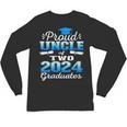 Proud Uncle Of Two 2024 Graduate Class 2024 Graduation Unisex Long Sleeve T-Shirt