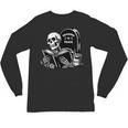 READING IN PEACE RIP Introvert Skeleton Read Book Meme Unisex Long Sleeve T-Shirt