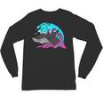 Retro 80s Shark Whale Diving Nostalgia Shark Party Unisex Long Sleeve T-Shirt