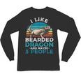 Retro Bearded Dragon Introvert For Lizard Lovers Unisex Long Sleeve T-Shirt