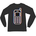 Retro Cell Vintage Mobile Phone 90s Nostalgia Vaporwave Fun Unisex Long Sleeve T-Shirt