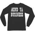 Retro Mind Ya Business Vintage Love Privacy Introvert Unisex Long Sleeve T-Shirt Retro Mind Ya Business Vintage Love Privacy Introvert Unisex Long Sleeve T-Shirt