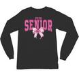 Retro Senior 2026 Class Of 2026 Coquette Pink Bow Graduation Unisex Long Sleeve T-Shirt