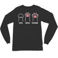 Rock Paper Scissors Hand Game Cute Paw Cat Introvert Unisex Long Sleeve T-Shirt