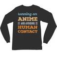 Running On Anime Social Introvert Humor Vintage Unisex Long Sleeve T-Shirt