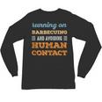 Running On Barbecuing Social Introvert Humor Vintage Unisex Long Sleeve T-Shirt Running On Barbecuing Social Introvert Humor Vintage Unisex Long Sleeve T-Shirt