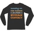 Running On Fish Farming Social Introvert Humor Vintage Unisex Long Sleeve T-Shirt