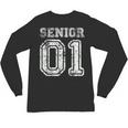 Senior 01 Class Of 2001 Retro College High School Graduation Unisex Long Sleeve T-Shirt