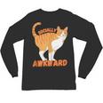 SOCIALLY AWKWARD FUNNY CAT ANTISOCIAL INTROVERT WEIRD Unisex Long Sleeve T-Shirt