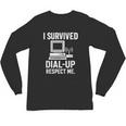 I Survived Dial-Up Internet – Retro 90s Nostalgia Unisex Long Sleeve T-Shirt