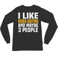 Video Editor Introvert Editing Production Filmmaking Job Unisex Long Sleeve T-Shirt Video Editor Introvert Editing Production Filmmaking Job Unisex Long Sleeve T-Shirt
