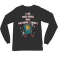I Like Video Games Dogs And Maybe 3 People Gamer Introvert Unisex Long Sleeve T-Shirt