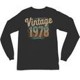 Vintage 1978 Retro Year Groovy 70s For Dad Nostalgia Unisex Long Sleeve T-Shirt