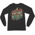Vintage 1980 Retro Badge Decade Nostalgia Graphic Emblem Unisex Long Sleeve T-Shirt