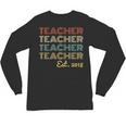 Vintage Teacher Established 2018 Graduation Men Unisex Long Sleeve T-Shirt
