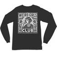Weird Girls Club Vintage Linocut Retro Introvert Aesthetic Unisex Long Sleeve T-Shirt