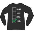 Woman Law School Lawyer Graduation Attorney Unisex Long Sleeve T-Shirt