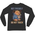Women's Grouchy Capybara Not Friendly Do Not Touch Introvert Unisex Long Sleeve T-Shirt