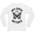 Anti-Social Butterfly Awkward Introvert Homebody Humor Unisex Long Sleeve T-Shirt