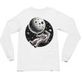 Astronaut Aesthetic Holding Moon Balloon Planets Introvert Unisex Long Sleeve T-Shirt