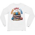 “Books Coffee & Yarn Enthusiast Cozy Reader Unisex Long Sleeve T-Shirt “Books Coffee & Yarn Enthusiast Cozy Reader Unisex Long Sleeve T-Shirt