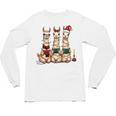 Christmas Three Llamas Reading Reading Books Llama Lover Unisex Long Sleeve T-Shirt Christmas Three Llamas Reading Reading Books Llama Lover Unisex Long Sleeve T-Shirt