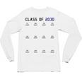 Class Of 2030 Graduation T-Shirt With Space For Handprints Unisex Long Sleeve T-Shirt