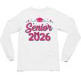 Coquette Pink Bow Senior 2026 Class Of Graduation Unisex Long Sleeve T-Shirt